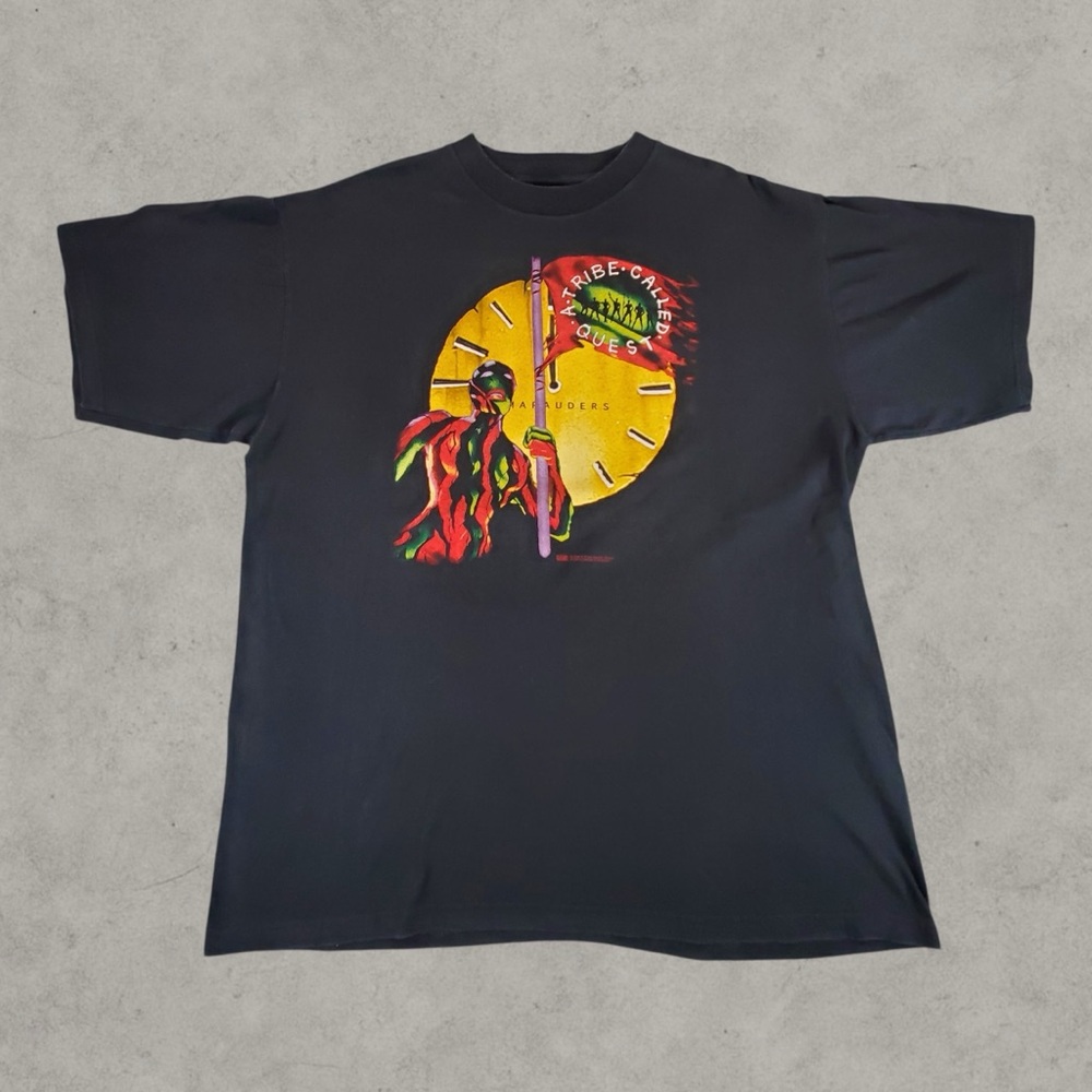 Vintage A Tribe Called Quest Shirt Mens XL Black 90s 1996 Beats Rhymes Life Rap